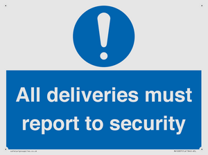 All deliveries must report to security